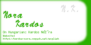 nora kardos business card